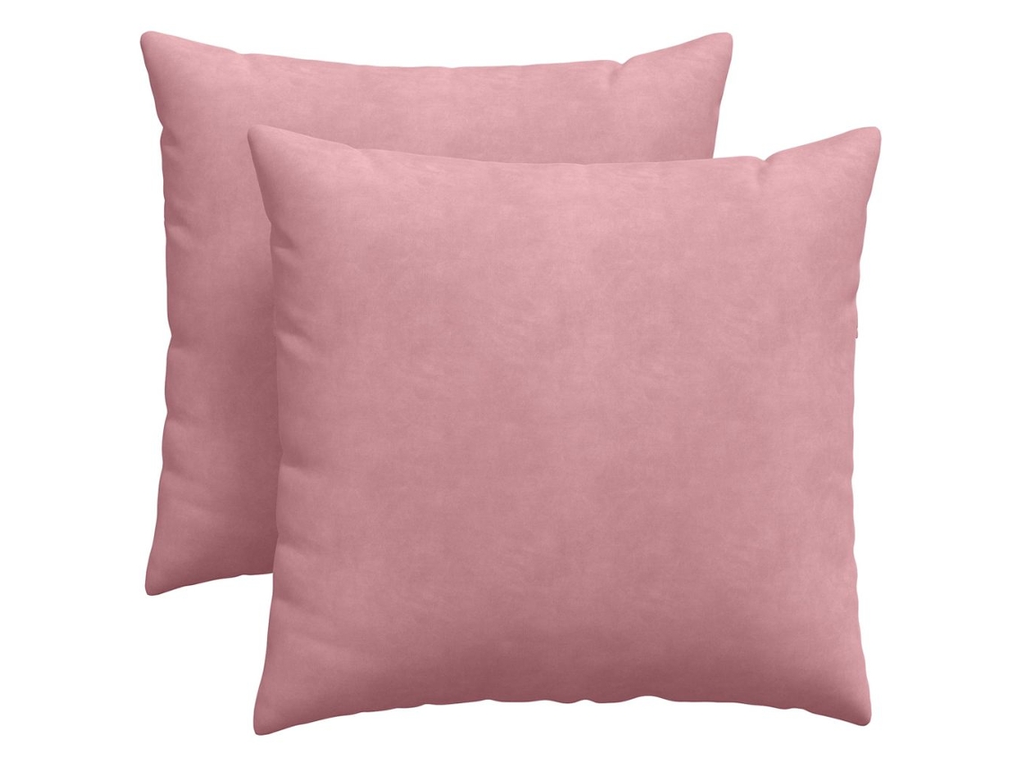 Juego de 2 cojines para sofá HARLANV1 color rosa, 45x45 cm, tela.
