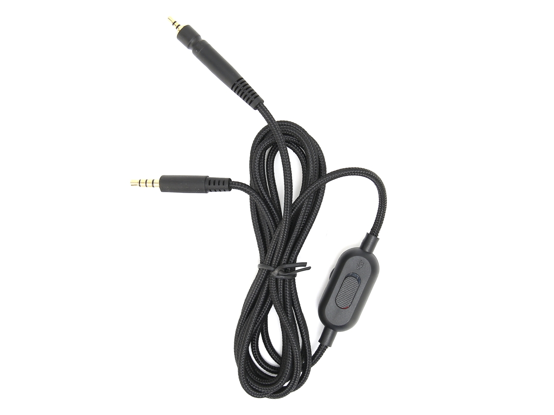 Cabo De Áudio Para Fones Steelseries Pc373d Gsp350 Gsp500 Gsp600 Com Controle De Volume E Microfone Mudo