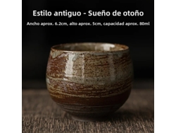 Taza de té de cerámica japonesa hecha a mano, estilo retro, regalo silencioso hecho a mano Mdug (estilo 1)