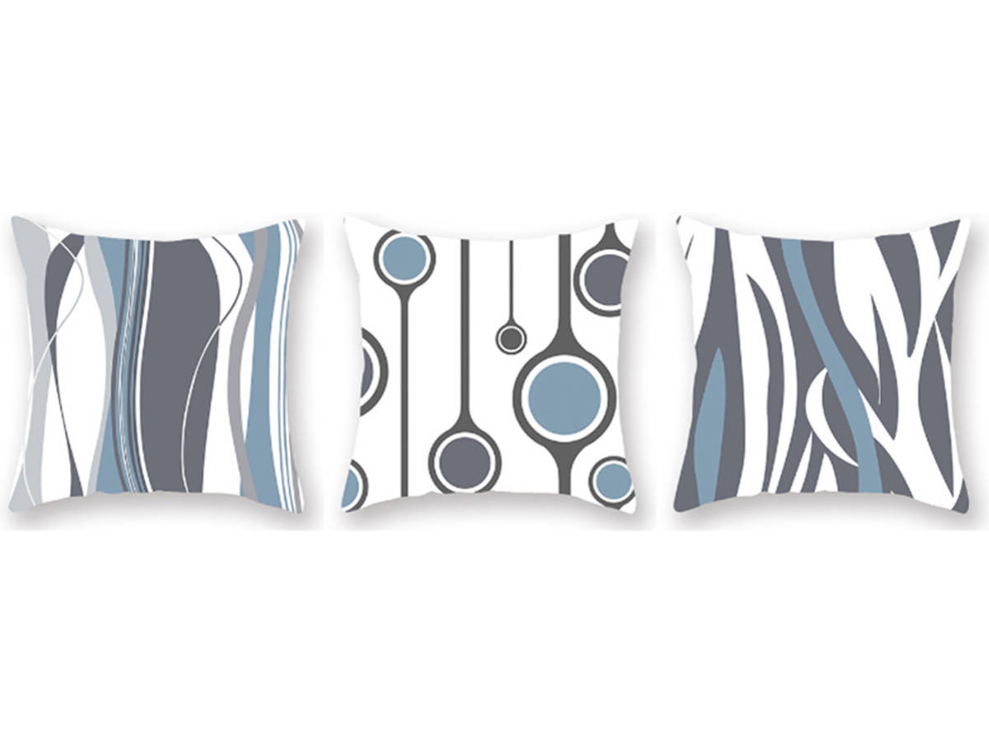 Pack de 3 Almohadas Decorativas WJS Azul (45x45cm)