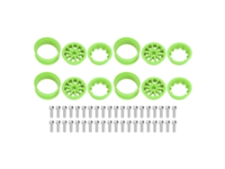 Juego De 4 Aros De Nailon De 2,2 Pulgadas Para Coches Rc Axial Scx10 Wraith Rr10 1/10 (verde)