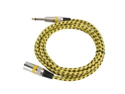 Cabo Xlr Para 6.35mm 1/4 Polegada Macho Balançado 3m Cobre Sem Oxigênio Audio Microfone Instrumento