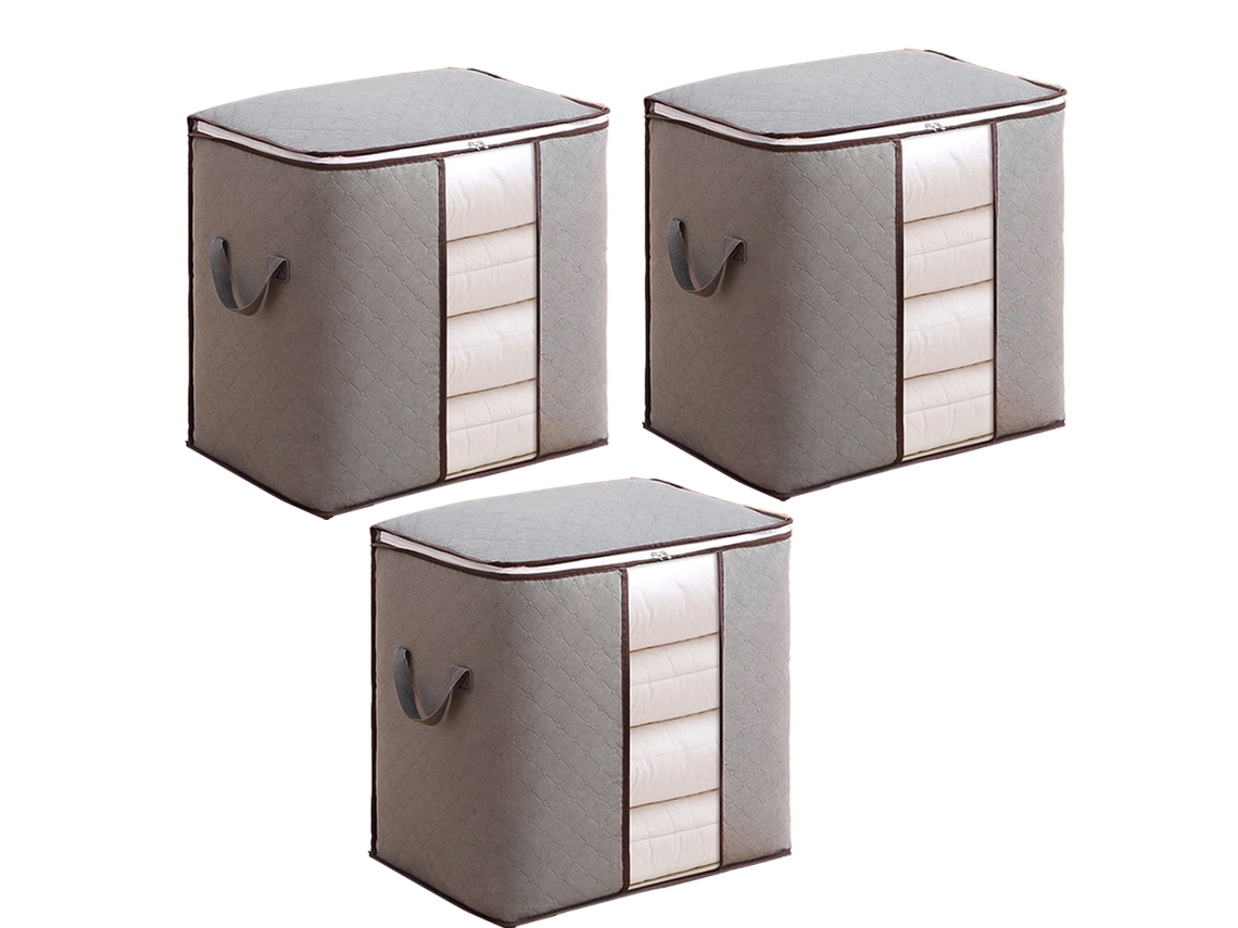 Caja de Almacenaje Guardar Ropa Ventana JEIIBRZUI Gris (27x21x10cm)