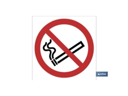 Señal adhesivo 105x105mm. prohibido fumar