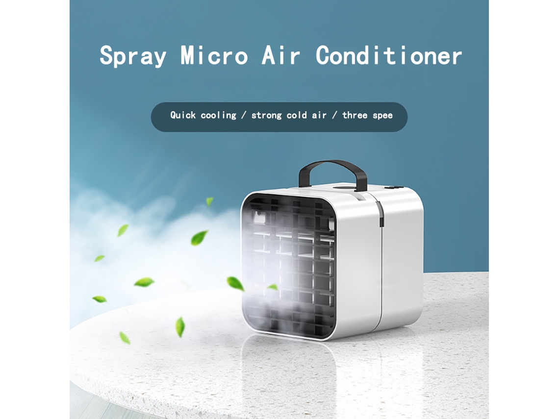 Mini aire acondicionado portátil con luz, para dormitorio, oficina o camping (sin marca)