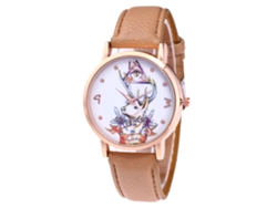 Reloj De Muñeca Analógico De Cuarzo Con Dial Redondo Para Mujer Y Hombre Zhoulianfa