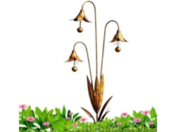Decoración Metálica Para Jardín – Especificaciones: 67 Cm X 33 Cm De Altura, Componente De Escultura De Pétalos