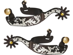 Espuelas Metálicas Para Caballo De Hombre Con Botas De Montar Decoradas - Accesorios De Equitación