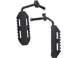 1 Par De Soportes De Bisagra De Puerta De Acero, Pedales Antideslizantes, Diseño Antideslizante, Seguridad Óptima.
