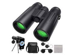 Binoculares 12 x 42 para adultos con trípode, impermeables, para observación de aves, senderismo y viajes. Adaptador para binoculares USHION.