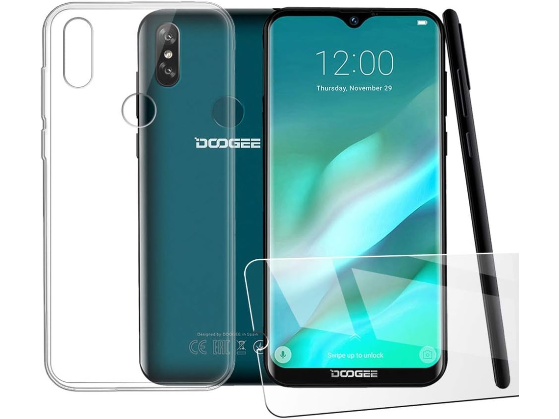 Conjunto de Protectores de Pantalla Protetora Temperada para Doogee Y8 HONGWE. Transparente (2un)