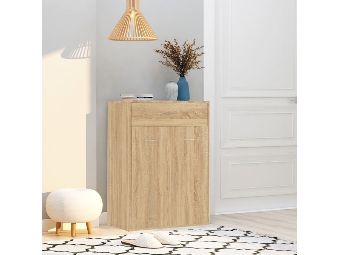 Zapatero de madera de roble Sonoma DKD HOME DECOR