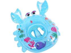 Flotador Infantil, Balsa Hinchable Con Asa Y Asiento Para Coche, Para Bebés De 8 A 48 Meses, Color Azul. Siurn
