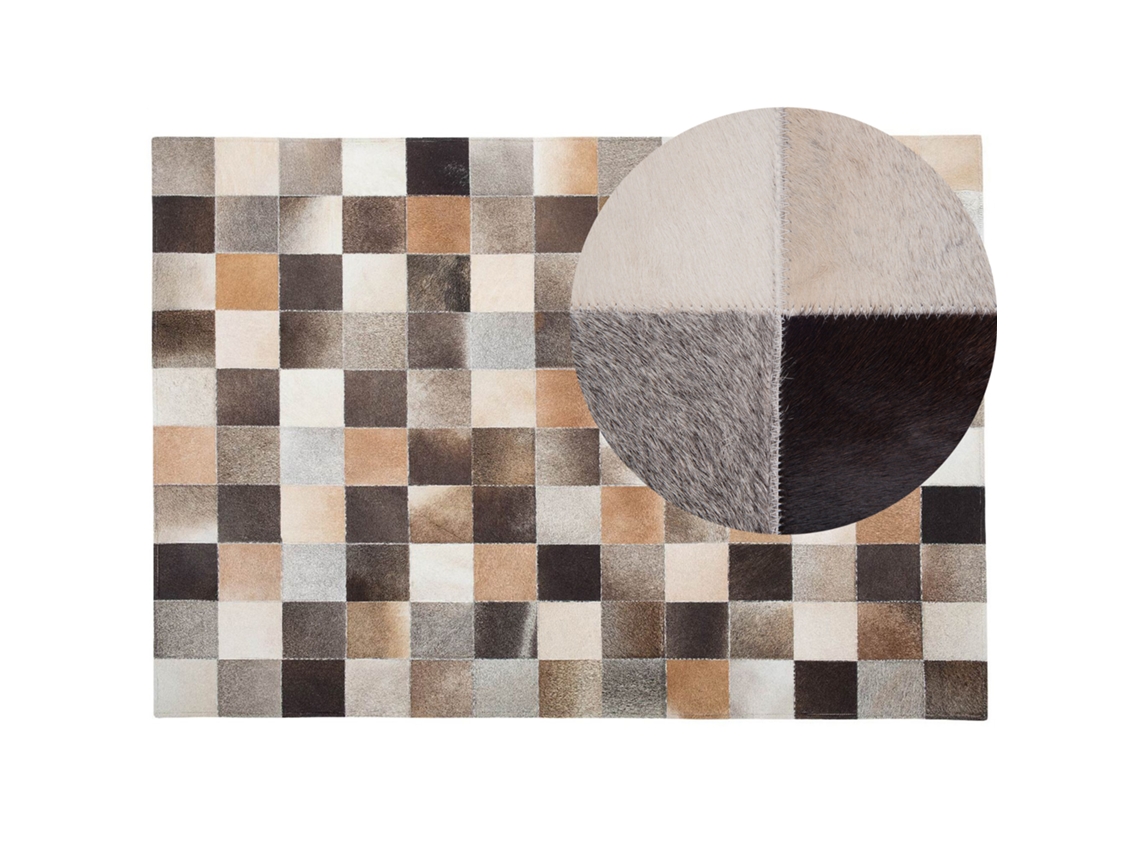 Alfombra BELIANI Soke de Piel, Piel de vaca Multicolor 160x230