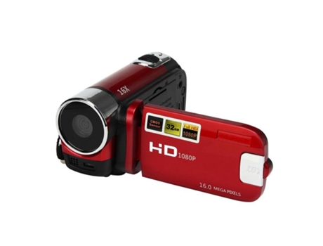 Cámara de video Videocámara HD 1080P 16M 16X Zoom Digital Rojo