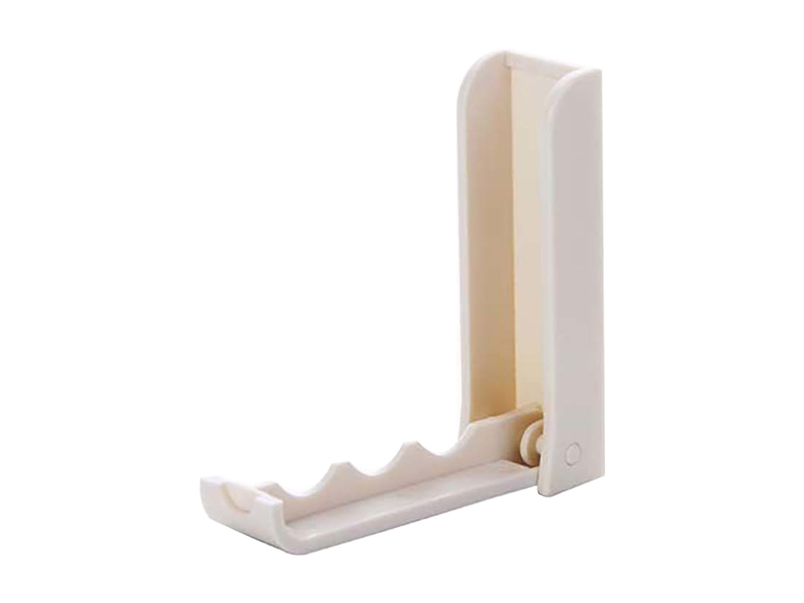 Gancho De Pared Plegable De Plástico Autoadhesivo Con Diseño Que Ahorra Espacio, Color Blanco.