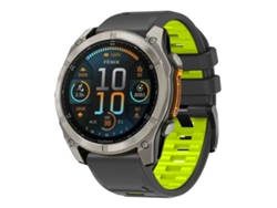Bracelete Para Garmin (22mm) - Silicone - Liberação Rápida - Duas Cores Preto Lima
