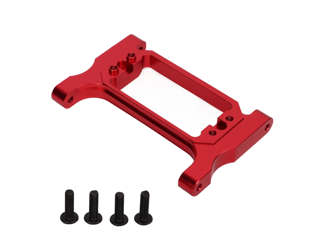 Barra Transversal Delantera De Chasis De Aleación De Aluminio Para Carro De Escalada Rc Traxxas 1/10, Color Rojo.