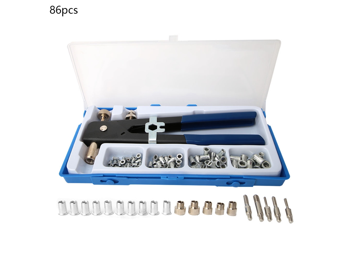 Kit De Ferramentas Manuais De Pinos E Parafusos Com Martelo Manual, Inserções M3/m4/m5/m6/m8, 86 Peças