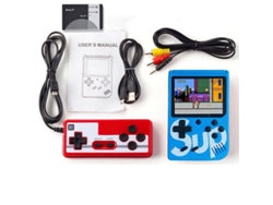 Mini consola de juegos portátil retro y nostálgica de 400 juegos en 1, doble azul YUNZII