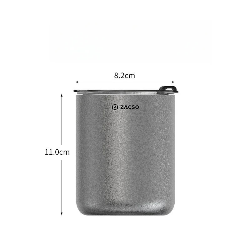 (320 Ml, Plateado) Taza De Café De Acero Inoxidable 304 De Doble Pared Con Aislamiento Térmico Y Tapa, También Apta Para Cerveza.