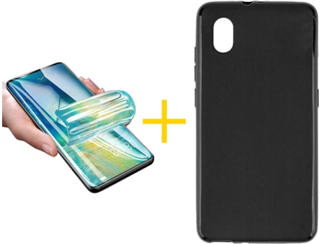 Carcasa + Protector de Pantalla para Alcatel 1B 2021 SKYHE Negro