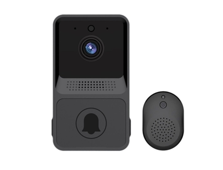inteligente inalámbrico wifi timbre intercomunicador cámara de video puerta timbre seguridad gran angular visión nocturna timbre negro