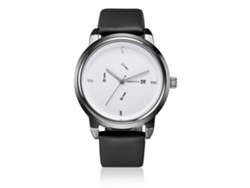 Reloj De Pulsera De Cuarzo Informal Para Mujer Con Correa De Pu Moderna, Resistente Al Agua, Blanco Y Negro.