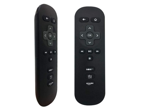 Control remoto de repuesto para Now TV Boxes y Roku 1/2/3/4 (NO PARA NOW TV SMART STICK)(Negro)