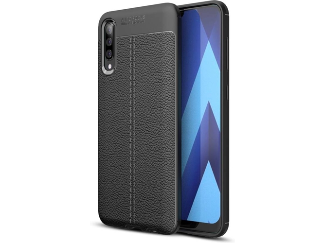 Funda y Protector de Pantalla Samsung A30s PHONESHIELD Rugged Leather Negro