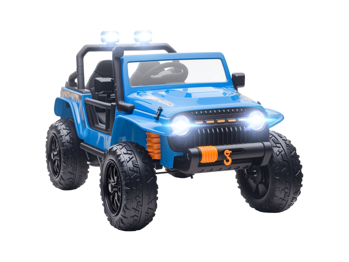 Cochecito Eléctrico Con Asiento Para Padres/hijo, Mando A Distancia De 12 V, Música, Luz Led Azul, De 3 A 8 Años.