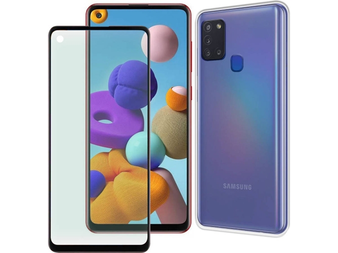 Funda + Película Samsung Galaxy A21s MUVIT Antibacteriana