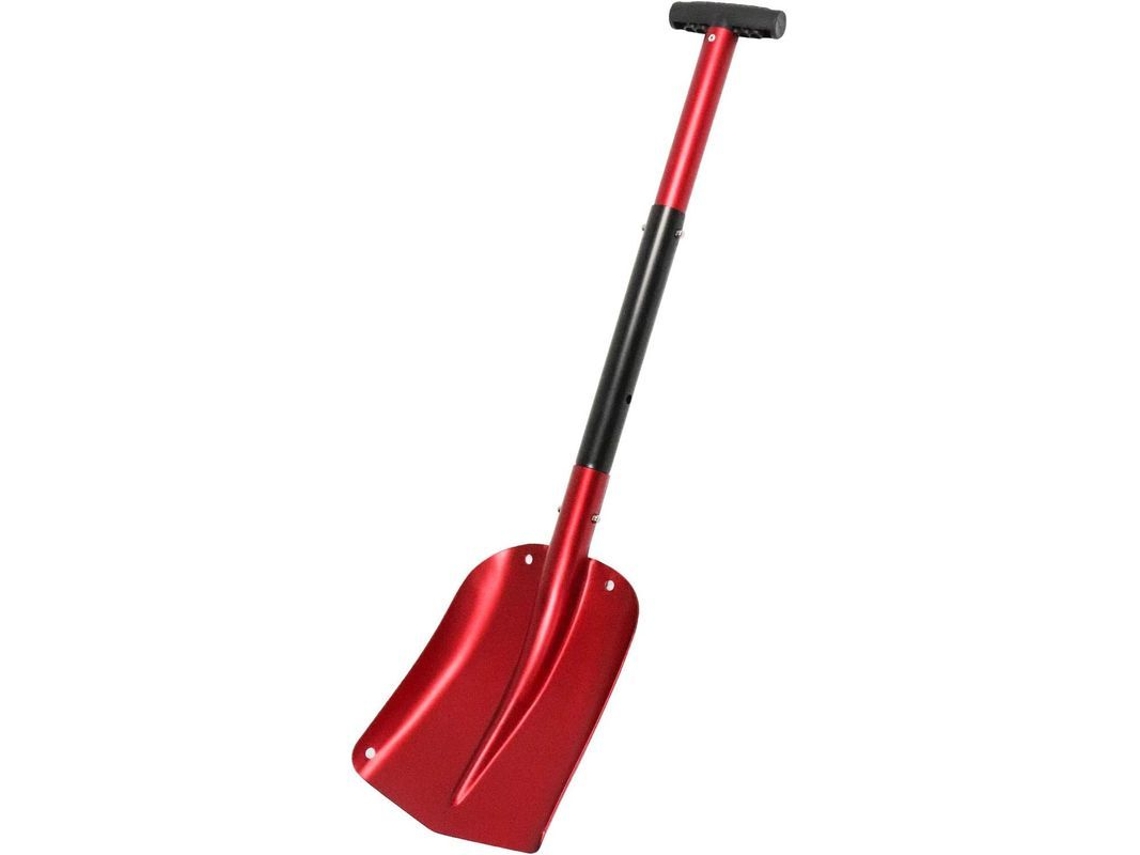 Pala De Nieve Plegable De Aleación De Aluminio Telescópica Para Coche Camping Jardín Linjou Rojo