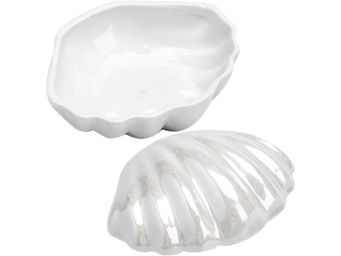 Joyería Cerámica Esmaltada Diseño Perlas Elegante Organizador Anillos Pendientes Collares Contenedor