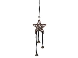 Campana De Viento Con Diseño De Celosía Y Estrella De Cinco Puntas, Adorno De Pared Para El Hogar Y Bodas.