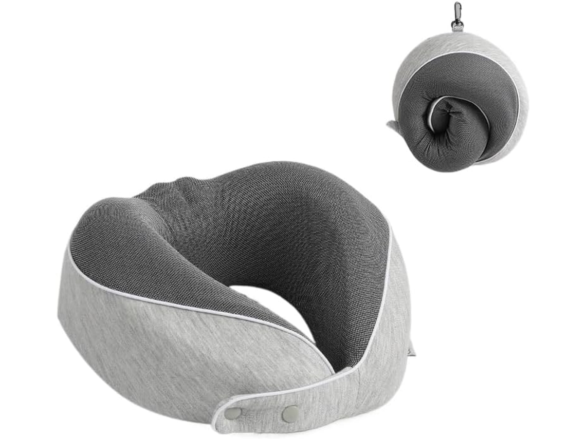 Almohada Cervical Portátil En Forma De U, Espuma Viscoelástica, Rebote Lento Para Viajes, Ideal Para Guardar En Aviones.