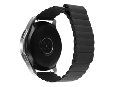 Correa de piel auténtica magnético 22mm para COROS Apex 46mm/Apex Pro/TicWatch Pro 3 - negro