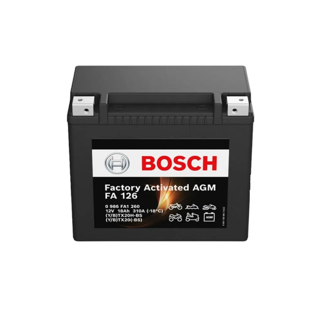 Batería de Moto BOSCH FA126 (YTX20-BS) 18Ah 310A 12V