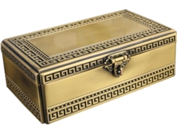 Caixa De Joias Vintage Em Metal Com Fechadura, Ideal Para Guardar Joias.