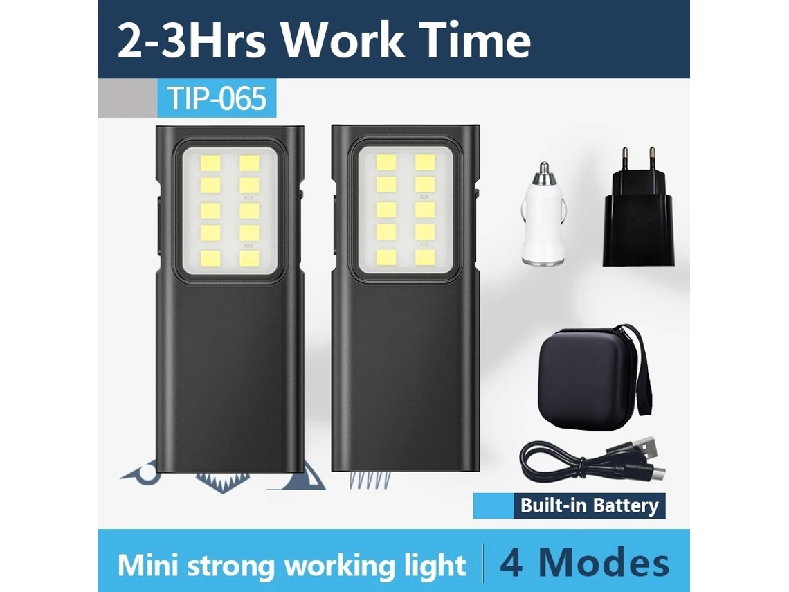 Mini linterna LED con llavero y clip de bolsillo, superbrillante, recargable por USB, ideal para emergencias, trabajo y camping. Viewleaf