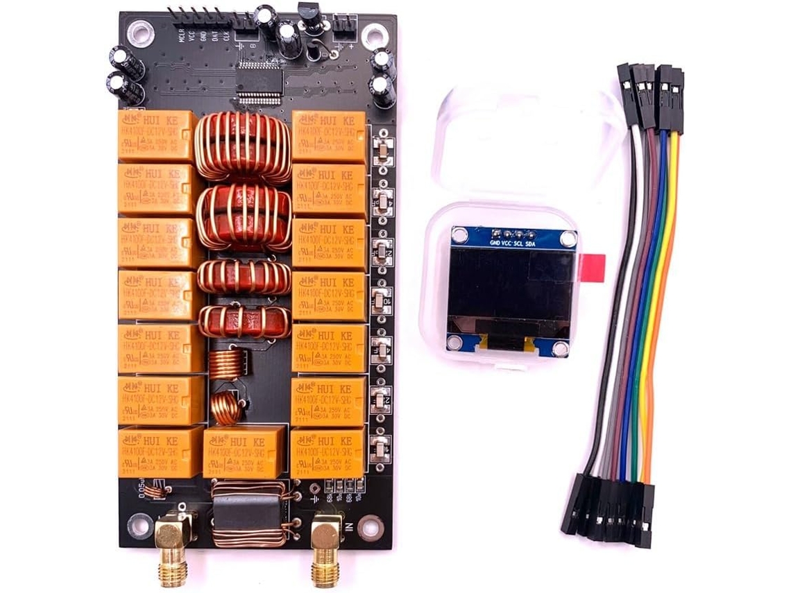 Placa Base Sintonizadora De Antena Con Pantalla, Versión Terminada, Kits De Bricolaje, Probador De Metal Para Pc Negro