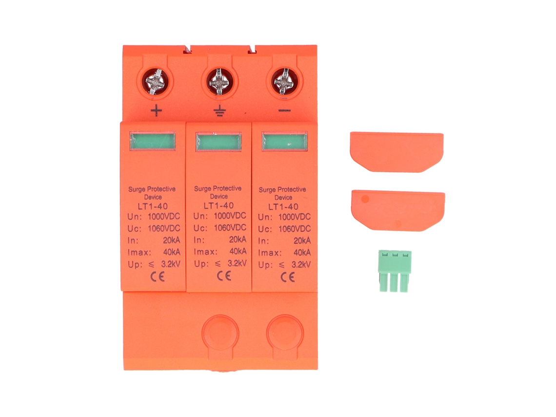 Protector De Olas De Tensión Fv 3p 40ka Dc1000v Con Comando Remoto Arrester