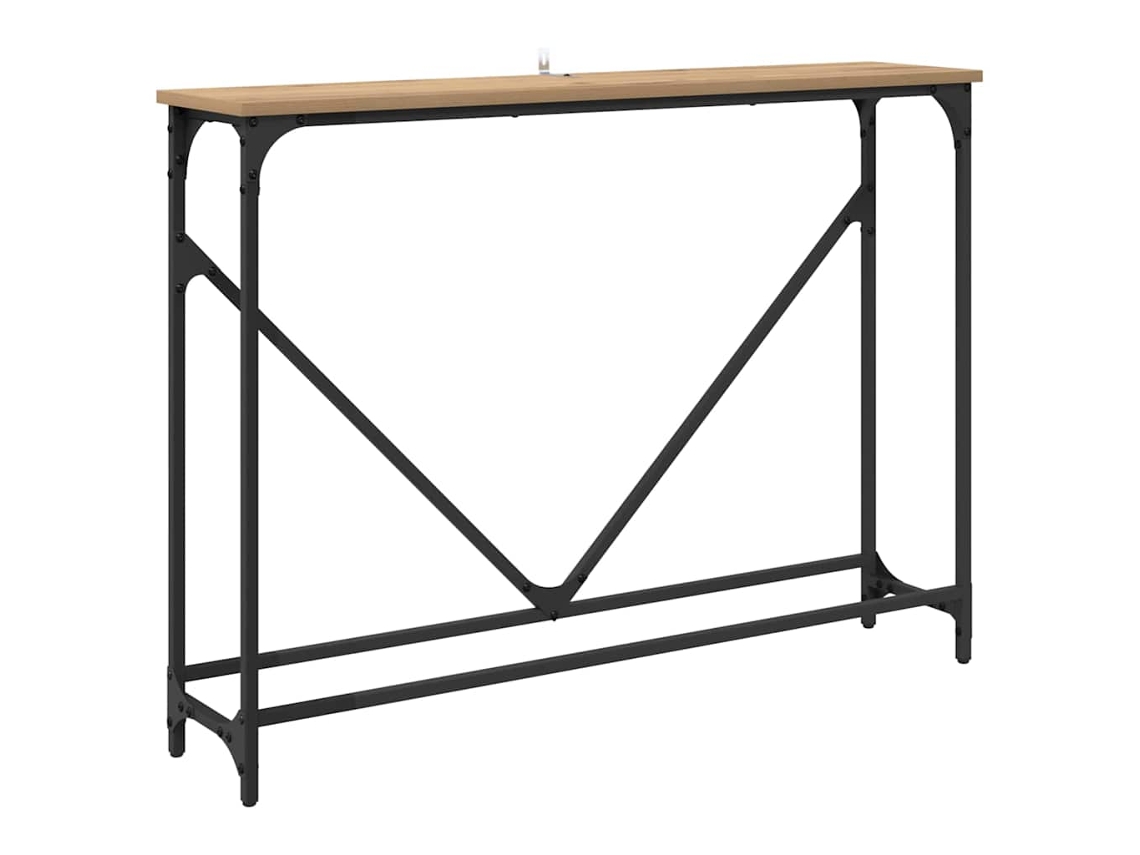 Maison Exclusive - Mesa Consola Manual Roble Artesanal 102 X 23 X 75 Cm