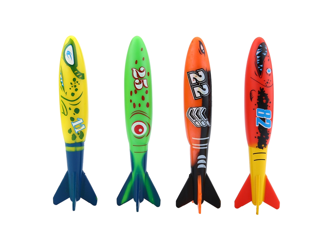 4 Divertidos Juguetes De Buceo Con Forma De Mina Para Entrenamiento En Piscina
