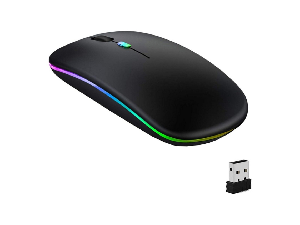 Ratón silencioso Bluetooth de modo dual ultrafino con carga inalámbrica