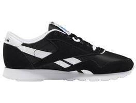 Zapatillas REEBOK CL Nylon Mujer (37.5 - Negro y Blanco)