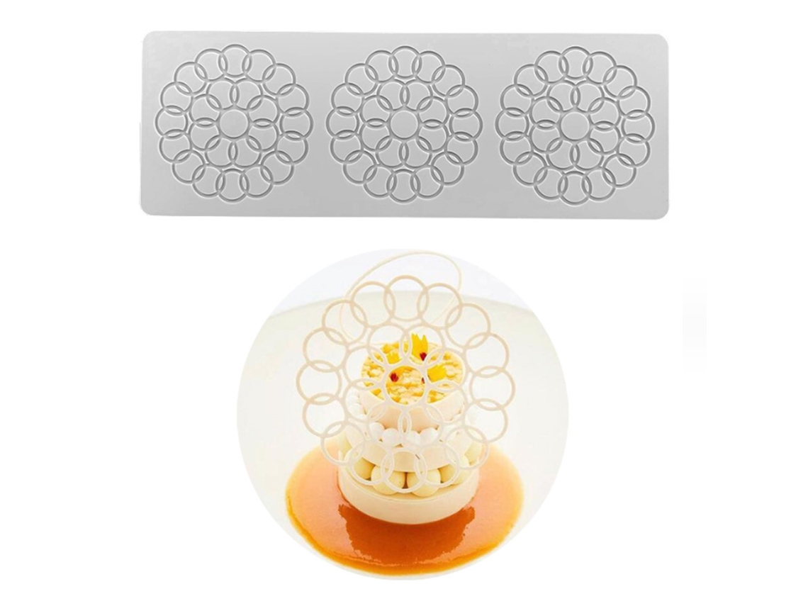 NEVEANCE Molde de Encaje 3D para Pasta de Azúcar, Chocolate y Fondant - Diversos Diseños para Decoración de Pasteles y Cupcakes