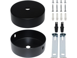 2026altiro-soporte De Montaje En Techo De 800*30 Mm Con Roseta Negra Para Lámparas De Araña, Incluye Accesorios De Montaje (2 Unidades).