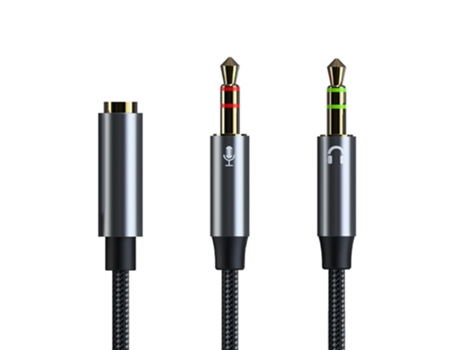 Cable para auriculares COZEVDNT bañado en oro - Divisor de audio de 3,5 mm