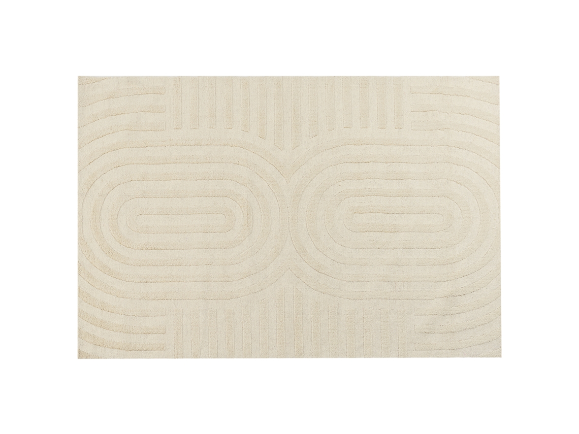 Alfombra de pelo corto BELIANI Mastung de Lana Beige 200x300
